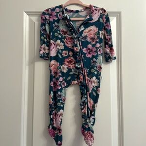 Posh Peanut floral footie onsie.